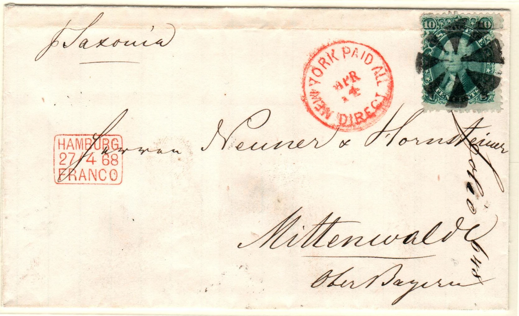 cover with early machine cancel impression